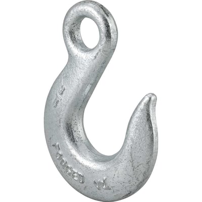 Gancho olhal em aço, 1,50 T - 3/8", sem trava, zincado