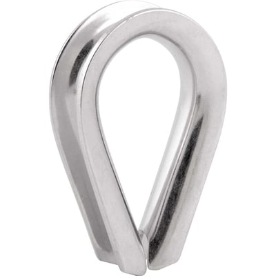 Anilha/sapatilho para cabo de aço, 9,53 mm - 3/8", inox