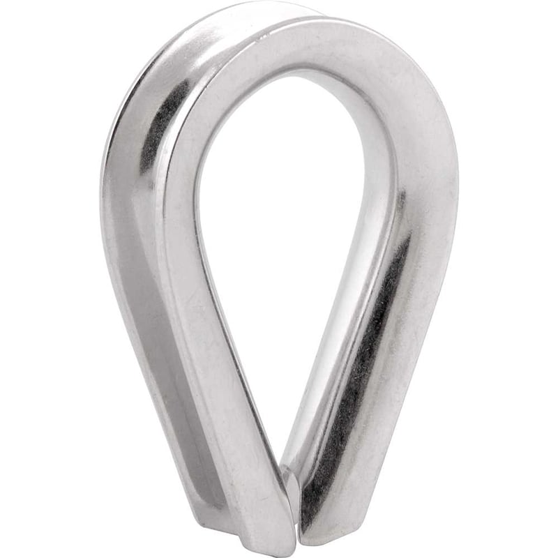 Anilha/sapatilho para cabo de aço, 9,53 mm - 3/8", inox