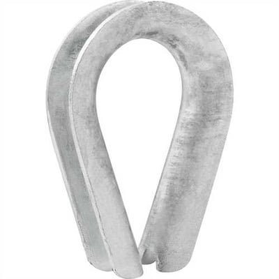 Anilha/sapatilho para cabo de aço, 7,94 mm - 5/16", cartela com 2 peças, VONDER.