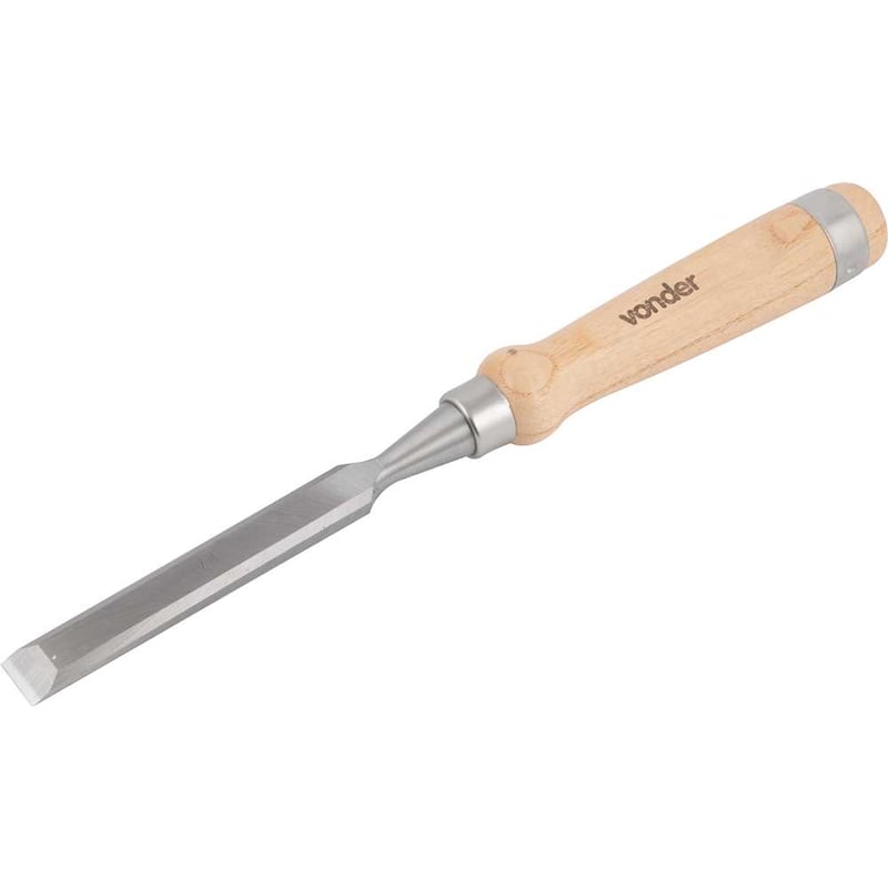 Formão chanfrado reto 7/8", com cabo em madeira