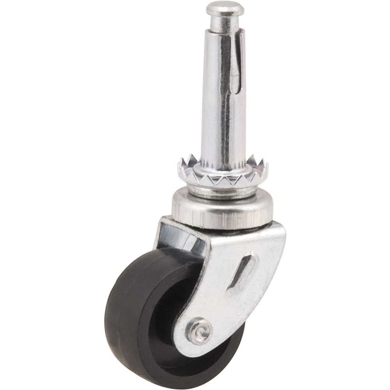 Rodízio giratório leve 1.1/4", de nylon, preto, com cone