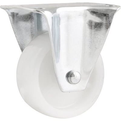 Rodízio fixo industrial leve 1", de nylon, branco