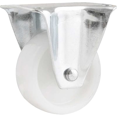 Rodízio fixo industrial leve 2", de nylon, branco