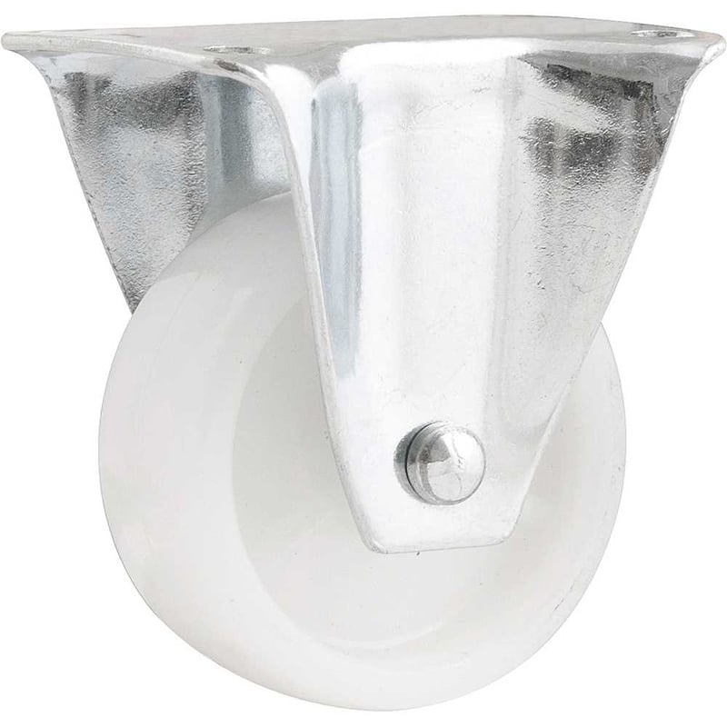 Rodízio fixo industrial leve 2", de nylon, branco