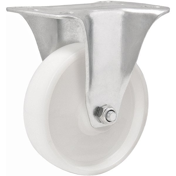 Rodízio fixo industrial leve 3", de nylon, branco