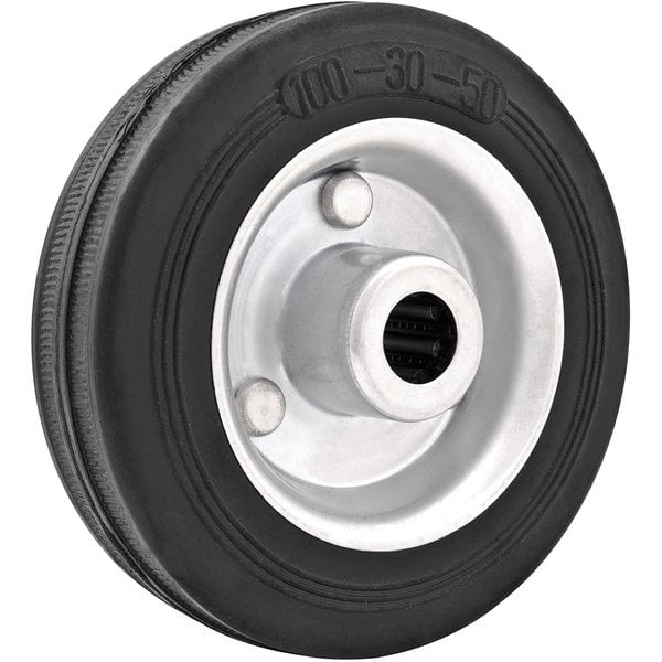 Roda 6", de borracha, preta