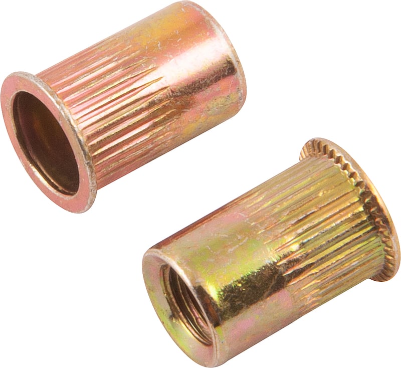 Rebite de rosca em aço carbono, rosca M6 x 15,0 mm, cabeça pequena