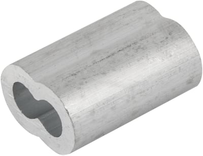 Prensa cabo para cabos de aço de 1/4", cartela com 10 peças