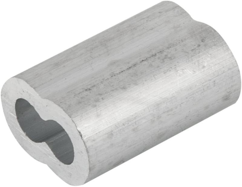 Prensa cabo para cabos de aço de 1/4", cartela com 10 peças