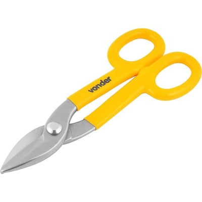 Tesoura 8", para chapas, modelo americano, corte reto