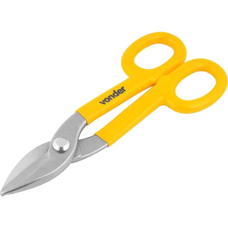 Tesoura 8", para chapas, modelo americano, corte reto