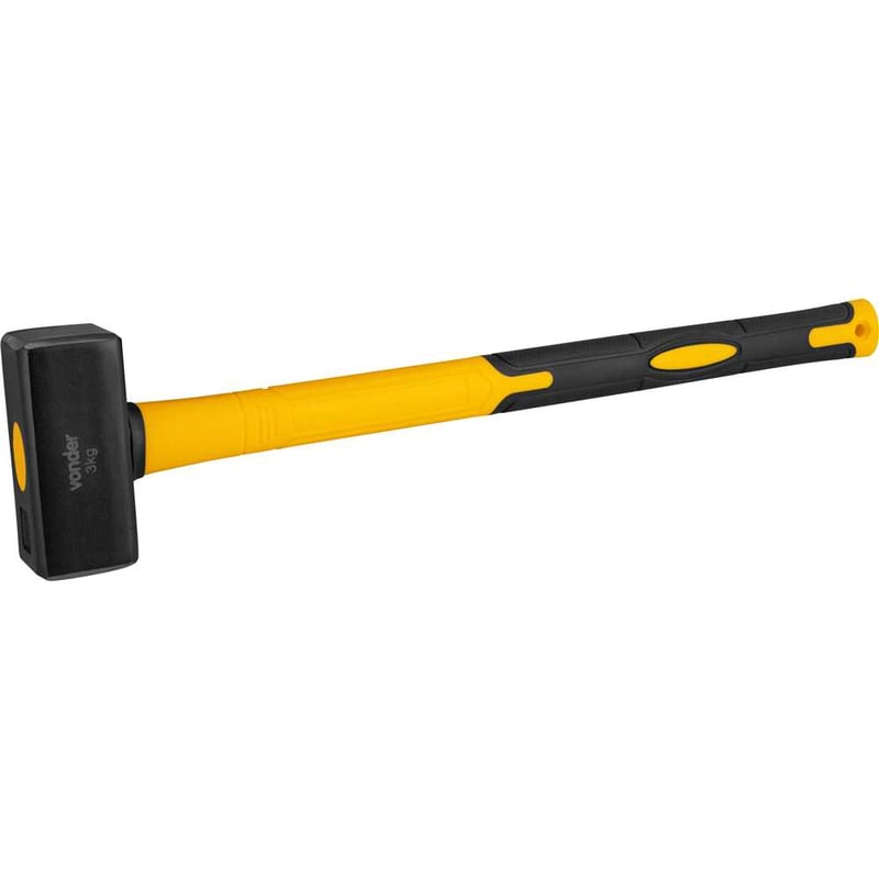 Marreta quadrada, 3,0 kg, com cabo de fibra