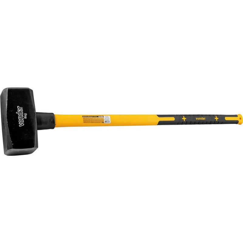 Marreta quadrada, 8,0 kg, com cabo de fibra