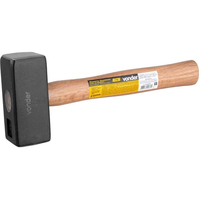 Marreta quadrada, 2 kg, com cabo de madeira