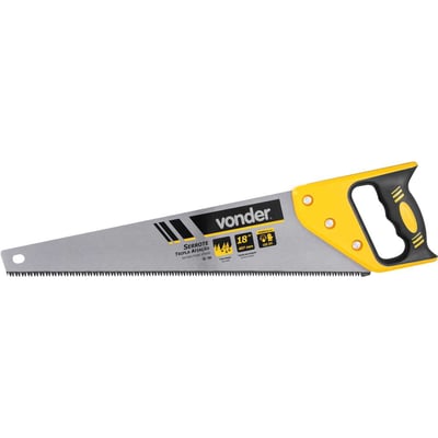 Serrote 18", aço carbono, tripla afiação, cabo plástico emborrachado