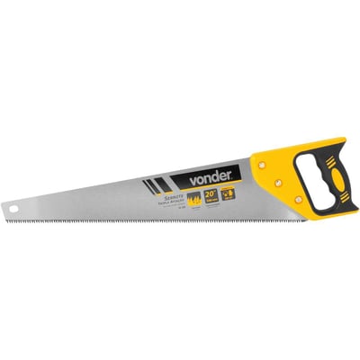 Serrote 20", aço carbono, tripla afiação, cabo plástico emborrachado