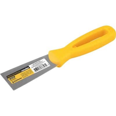 Espátula de aço inox, 4 cm, com cabo plástico