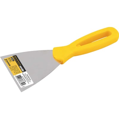 Espátula de aço inox, 8 cm, com cabo plástico