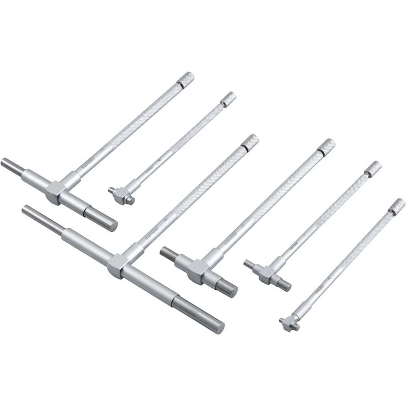 Calibrador telescópico, 8 mm a 150 mm, jogo com 6 peças
