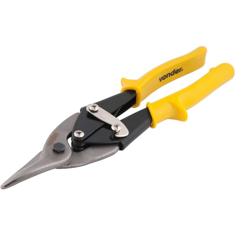 Tesoura 10", para chapas, modelo aviação, corte reto
