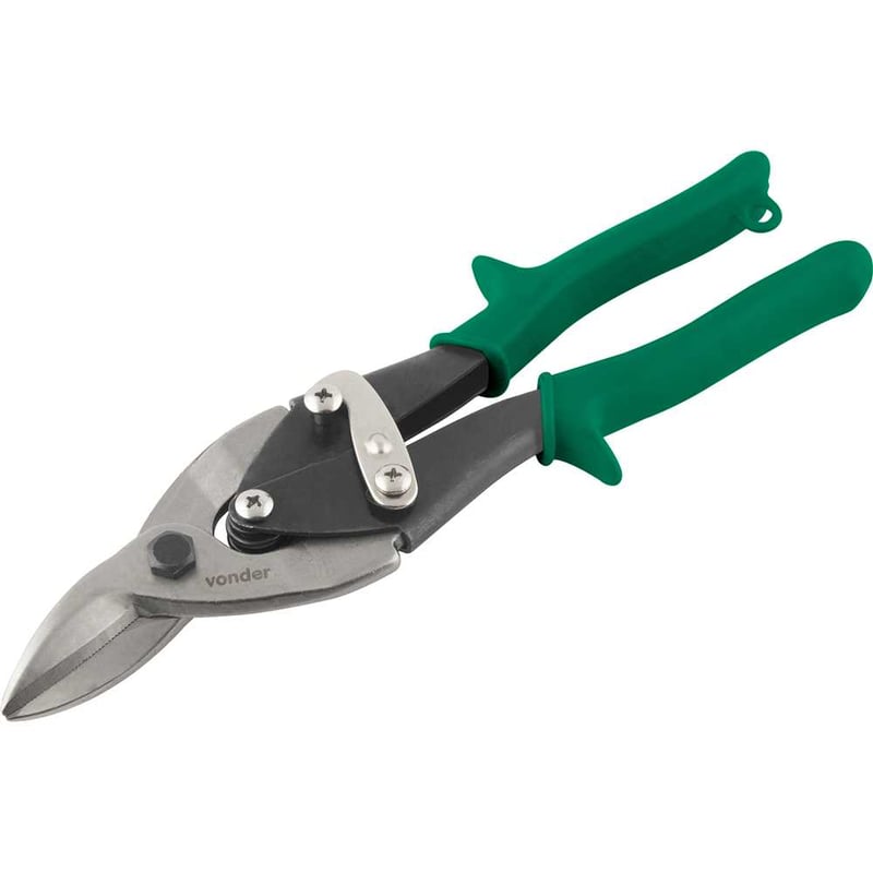 Tesoura 10", para chapas, modelo aviação, corte à direita