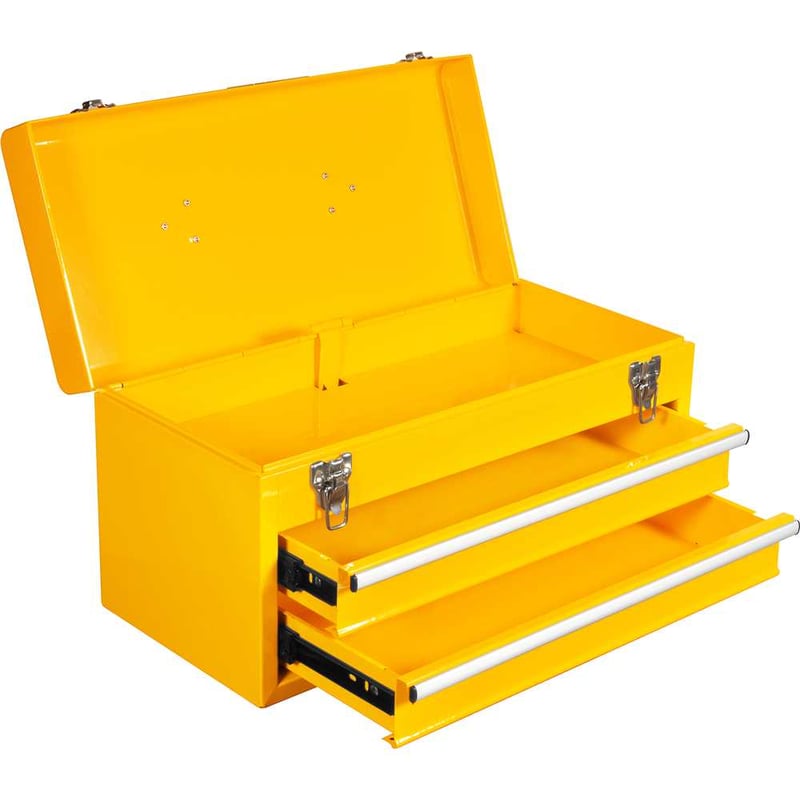 Gabinete para ferramentas, 2 gavetas, amarelo