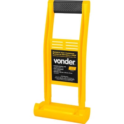 Suporte plástico para carregar chapas de drywall e MDF