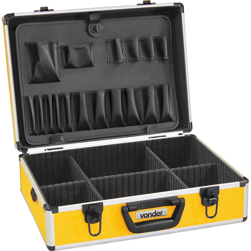 Maleta para ferramentas, profissional, 455 mm x 330 mm x 152 mm, amarela