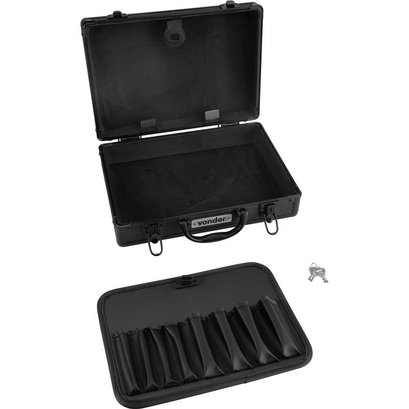 Maleta para ferramentas, profissional, 330 mm x 230 mm x 90 mm, preta