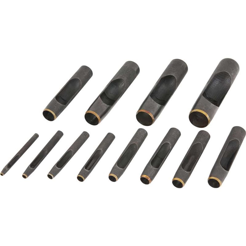 Jogo de vazadores de aço de 4 mm a 32 mm, com 12 peças