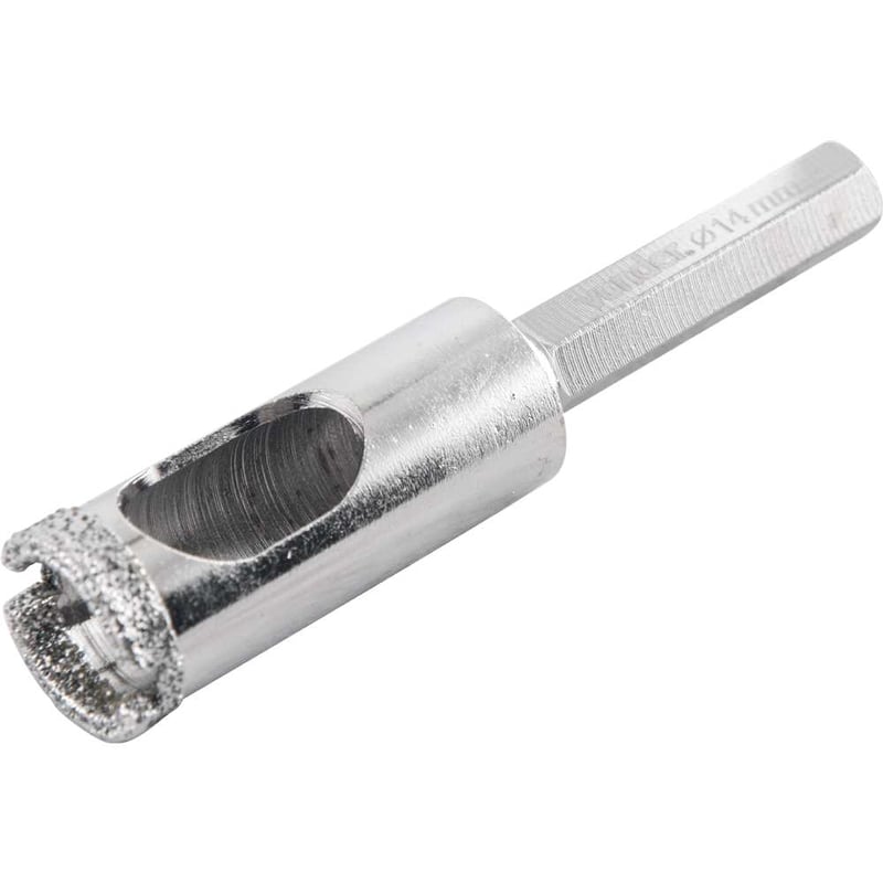 Serra copo diamantada 14 mm, refrigerada, com haste
