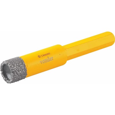 Serra copo diamantada 14 mm, refrigerada, com haste