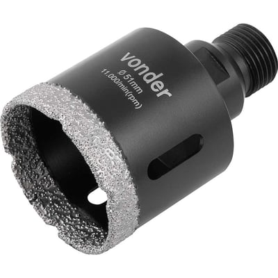 Serra copo diamantada, 51 mm, para esmerilhadeira