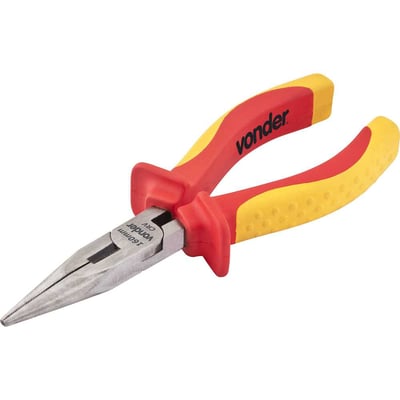 Alicate bico meia cana reto 160 mm, VDE, com isolação até 1.000 V