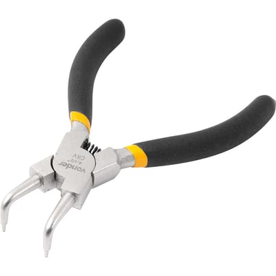 Alicate para anéis interno, bico curvo, 4.1/2"