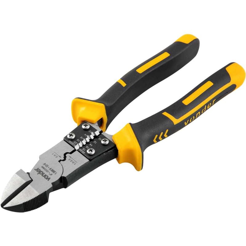 Alicate corte diagonal 8", para eletricista, multifunção, com isolação até 1.000 V