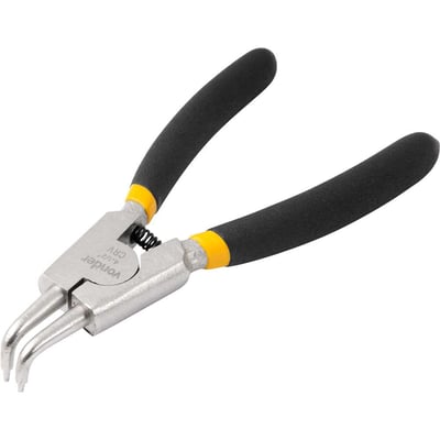 Alicate para anéis externos, bico curvo, 4.1/2" - 114,3 mm