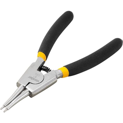 Alicate para anéis externos, bico reto, 5"