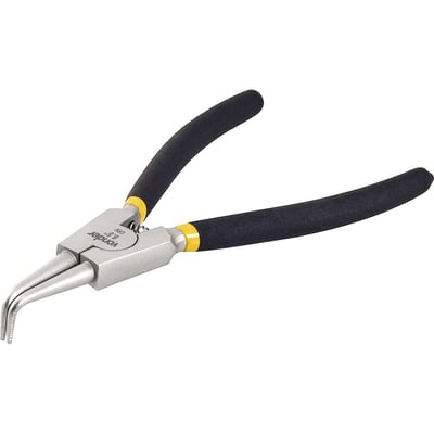Alicate para anéis externos, bico curvo, 6.1/2"