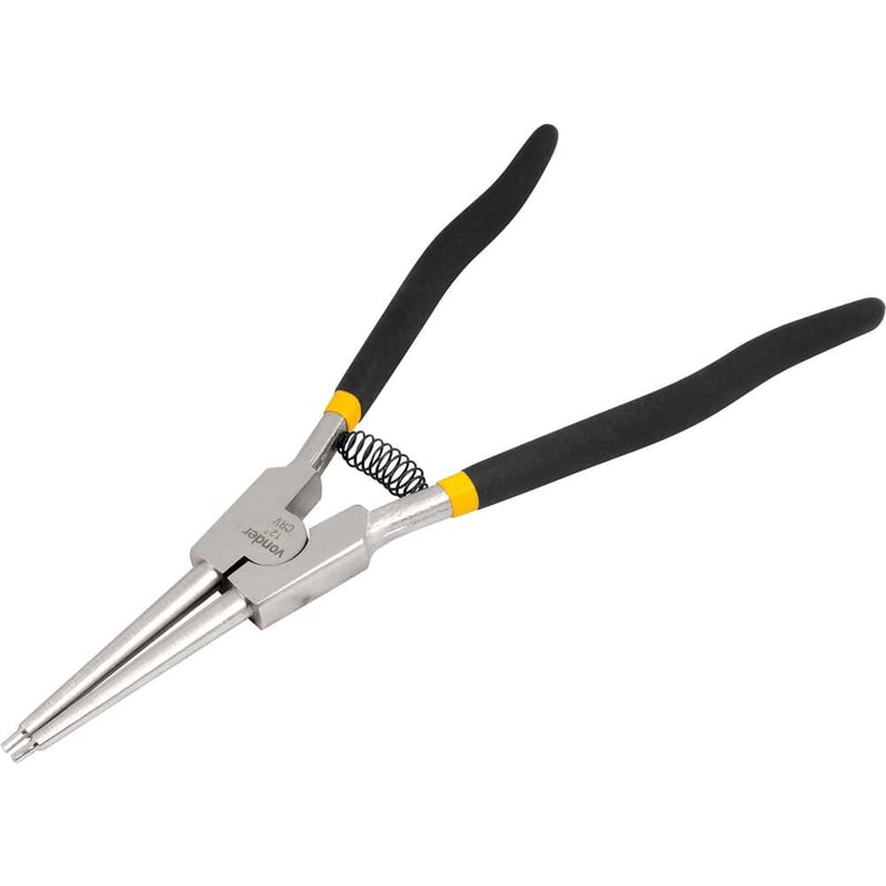 Alicate para anéis externos, bico reto, 12"