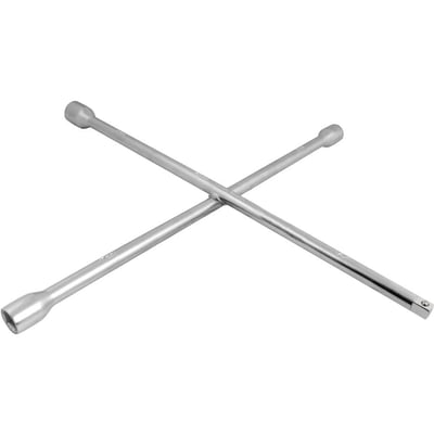 Chave de roda tipo cruz, 17,0 mm x 19,0 mm x 21,0 mm x encaixe 1/2" para soquete