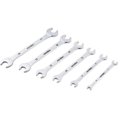 Jogo de chaves fixas, 6 mm a 17 mm cromadas