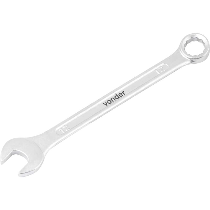 Chave combinada 12 mm, aço cromo vanádio, reta