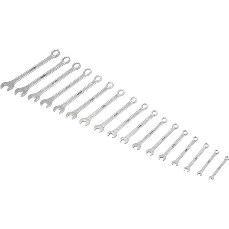 Jogo de chaves combinadass, 6 mm a 22 mm, 17 peças, com suporte