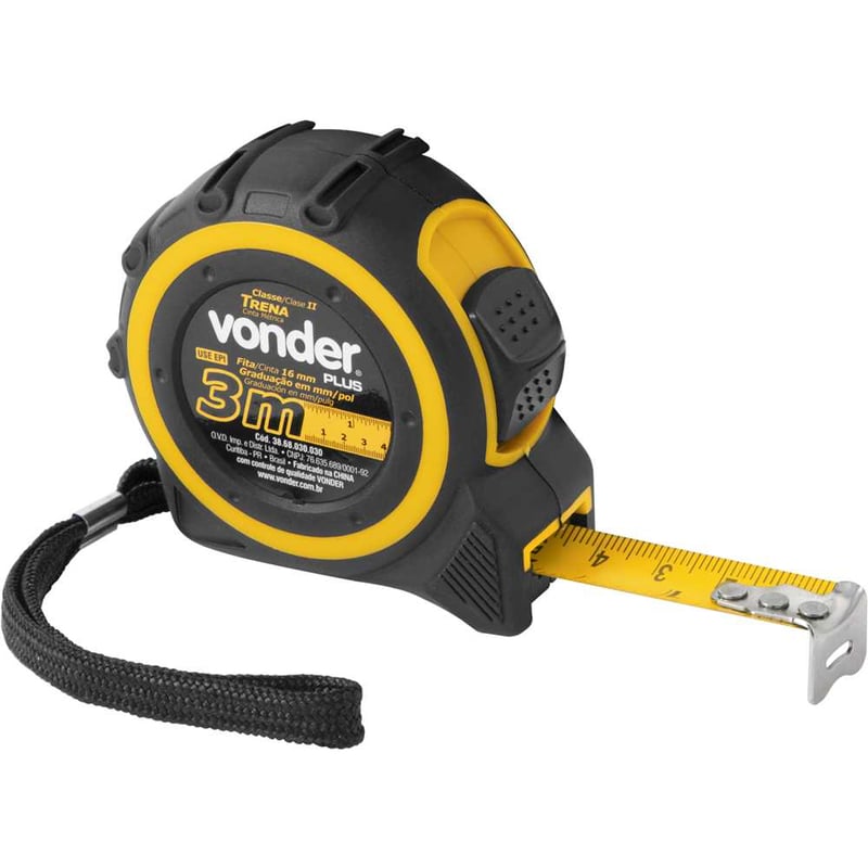 Trena curta de aço 3 m x 16 mm VONDER PLUS