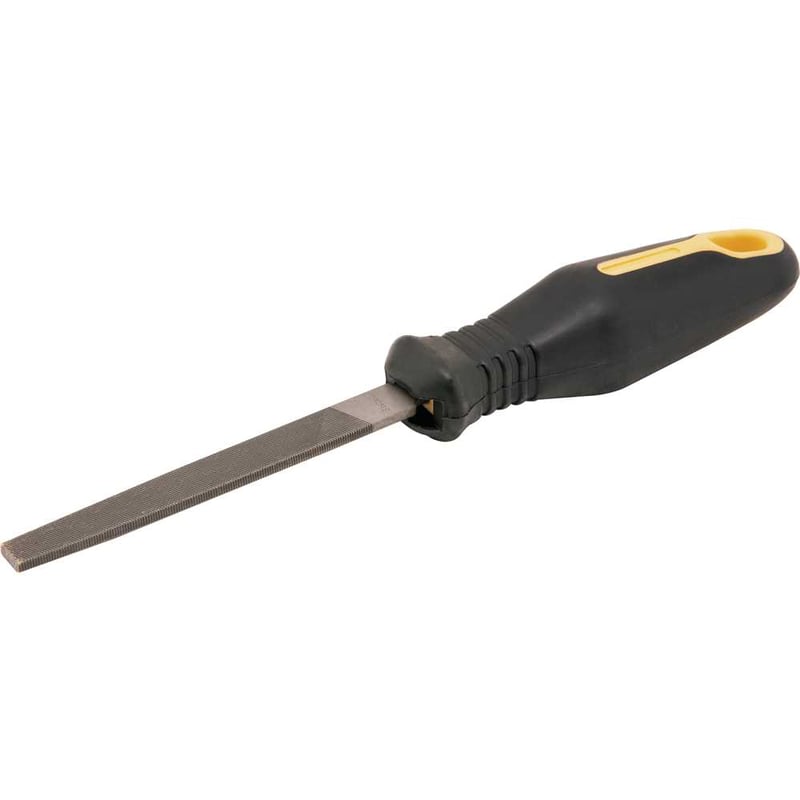 Lima chata bastarda 4", com cabo, encartelada