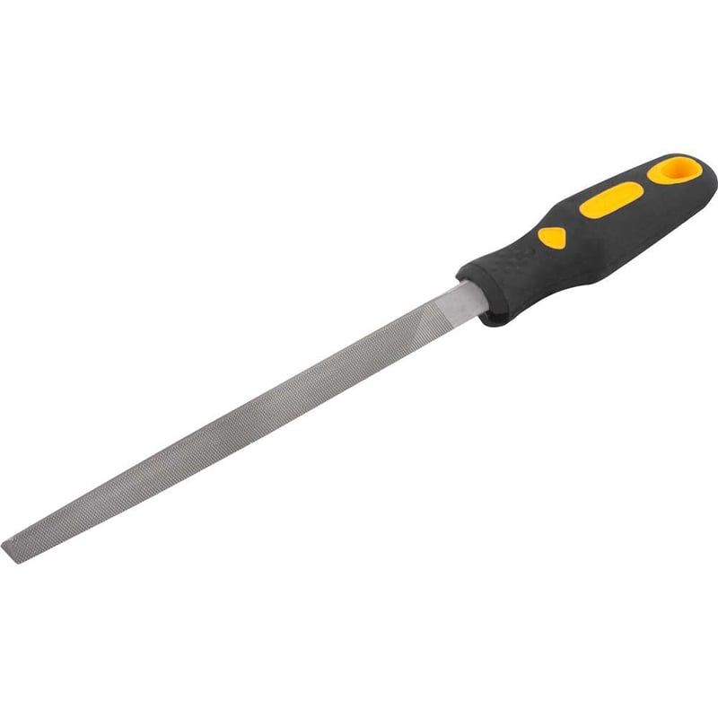 Lima triangular bastarda 8", com cabo, encartelada