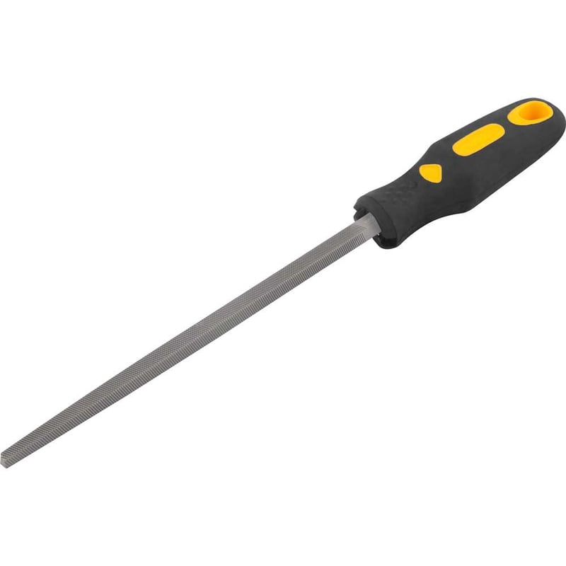 Lima quadrada bastarda, 8", com cabo
