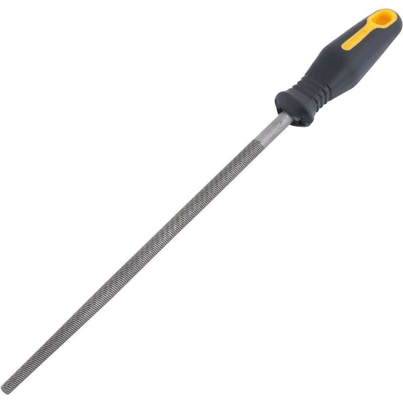 Lima redonda bastarda, 10", com cabo